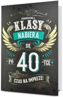 Opakowanie Karnet B6 Urodziny 40