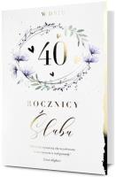 Opakowanie Karnet B6 Urodziny 40