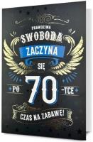 Opakowanie Karnet B6 Urodziny 70