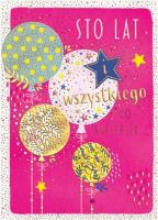 Opakowanie Karnet B6 Urodziny - Balony na różu