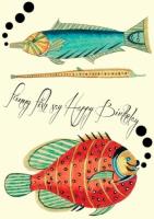 Opakowanie Karnet B6 z kopertą Urodziny Ryby 2