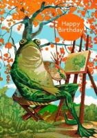 Opakowanie Karnet B6 z kopertą Urodziny Żaba malarz