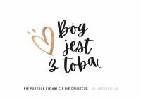 Karnet - Bóg jest z Tobą - serce. Wydawca: Koinonia. SmakLiter.pl Opakowanie Karnet - Bóg jest z Tobą - serce