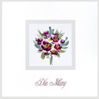 Opakowanie Karnet Dzień Matki kwadrat M02 - Bukiet kwiatów