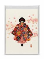 Opakowanie Karnet FGC-67 Lalka w kimono z papieru Chiyogami