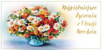 Opakowanie Karnet Flowers Urodziny wzór nr 10