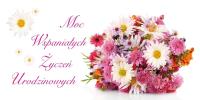Opakowanie Karnet Flowers Urodziny wzór nr 3