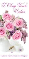 Opakowanie Karnet Flowers Urodziny wzór nr 9