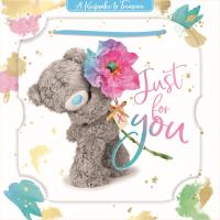 Opakowanie Karnet holograficzny 3D - Miś z kwiatem