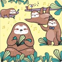 Opakowanie Karnet jednostronny Stado leniwców