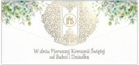 Opakowanie Karnet-koperta DL Pamiątka I Komunii od Dziadków
