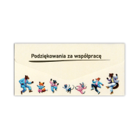 Karnet-koperta Podziękowanie za wspópracę. Wydawca: Trend. SmakLiter.pl Opakowanie Karnet-koperta Podziękowanie za wspópracę