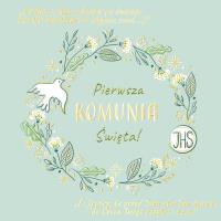 Opakowanie Karnet KW Komunia miętowy Gołąbek