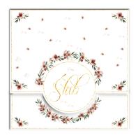 Opakowanie Karnet KW koperta z kółkiem Ślub Róże