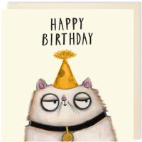 Opakowanie Karnet kwadrat 179 Urodziny Kot Przebiegły kot