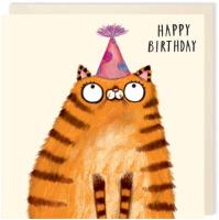 Opakowanie Karnet kwadrat 194 Urodziny Rudy kot