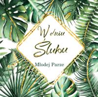Opakowanie Karnet KWD z bilecikiem HS Ślub Monstera