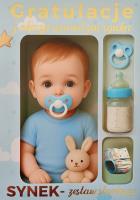 Karnet Narodziny chłopiec. Wydawca: YEKU. SmakLiter.pl Opakowanie Karnet Narodziny chłopiec