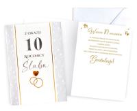 Opakowanie Karnet Rocznica ślubu 10