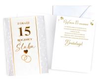 Opakowanie Karnet Rocznica ślubu 15