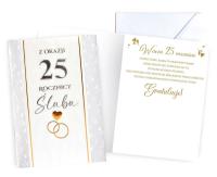 Opakowanie Karnet Rocznica ślubu 25