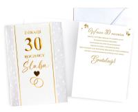 Opakowanie Karnet Rocznica ślubu 30