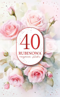 Karnet Rocznica Ślubu 40. Wydawca: Armin Style. SmakLiter.pl Opakowanie Karnet Rocznica Ślubu 40