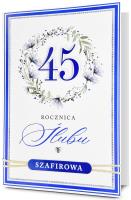 Opakowanie Karnet Rocznica ślubu 45