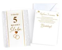 Opakowanie Karnet Rocznica ślubu 5