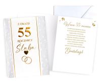 Opakowanie Karnet Rocznica ślubu 55