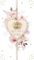 Opakowanie Karnet Rocznica Ślubu wymienne cyfry