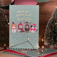 Karnet Święta Świąteczne koty. Wydawca: Alex Clark. SmakLiter.pl Opakowanie Karnet Święta Świąteczne koty