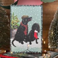 Karnet Święta Świąteczne psy przy choince. Wydawca: Alex Clark. SmakLiter.pl Opakowanie Karnet Święta Świąteczne psy przy choince