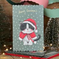 Karnet Święta Świąteczny kotek. Wydawca: Alex Clark. SmakLiter.pl Opakowanie Karnet Święta Świąteczny kotek