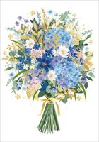 Opakowanie Karnet Uniwersalny - Big Blue Flowers