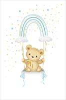 Opakowanie Karnet Uniwersalny - Blue Rainbow Teddy