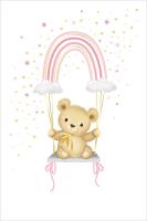 Opakowanie Karnet Uniwersalny - Pink Rainbow Teddy