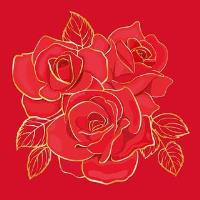 Opakowanie Karnet Uniwersalny - Red Velvet Roses
