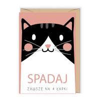 Opakowanie Karnet urodzinowy ze spadającym kotem