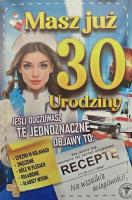 Opakowanie Karnet Urodziny 30