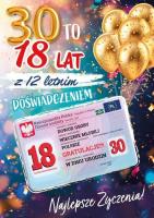 Opakowanie Karnet Urodziny 30