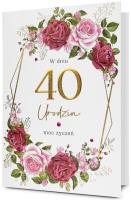 Opakowanie Karnet Urodziny 40