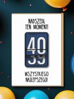 Opakowanie Karnet Urodziny 40