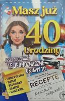 Opakowanie Karnet urodziny 40