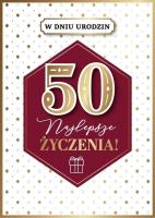 Opakowanie Karnet Urodziny 50