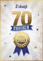 Opakowanie Karnet Urodziny 70