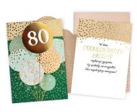 Opakowanie Karnet Urodziny 80