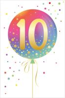 Opakowanie Karnet Urodziny - Age Balloon 10