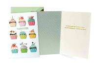 Opakowanie Karnet Urodziny babeczki