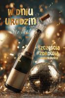 Opakowanie Karnet Urodziny grający